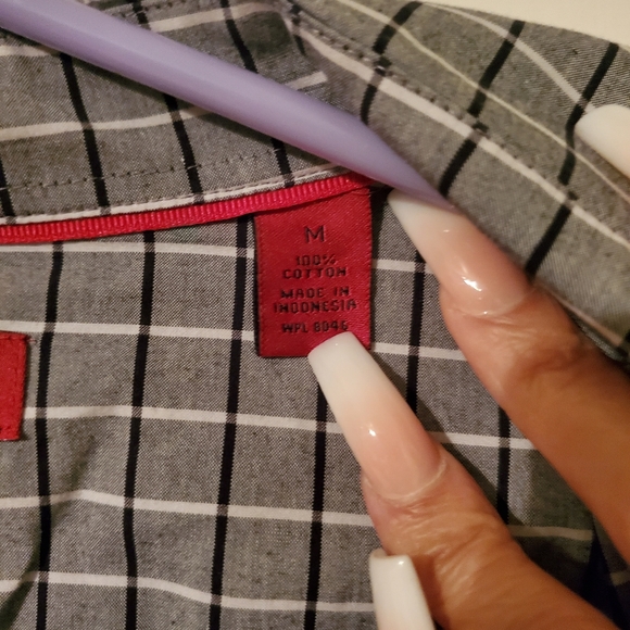 Alfani Slim Fit Long Sleeve Dress Shirt is a size M Color is Gray Ombre - Picture 4 of 4